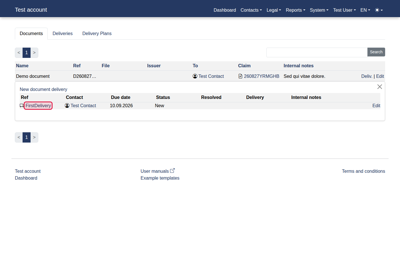 How to add a new document delivery report? — 13
