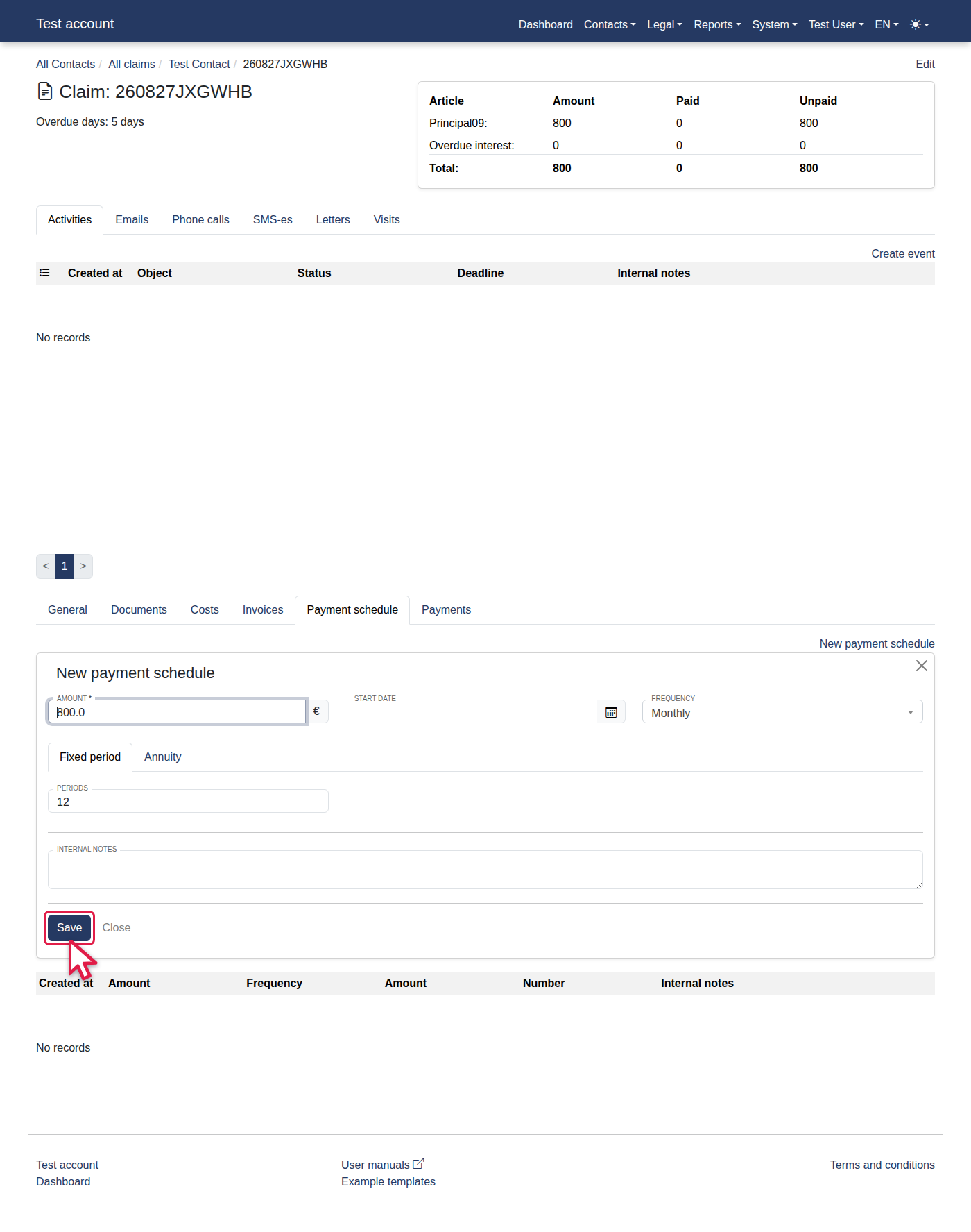 How to add a new payment schedule? — 11