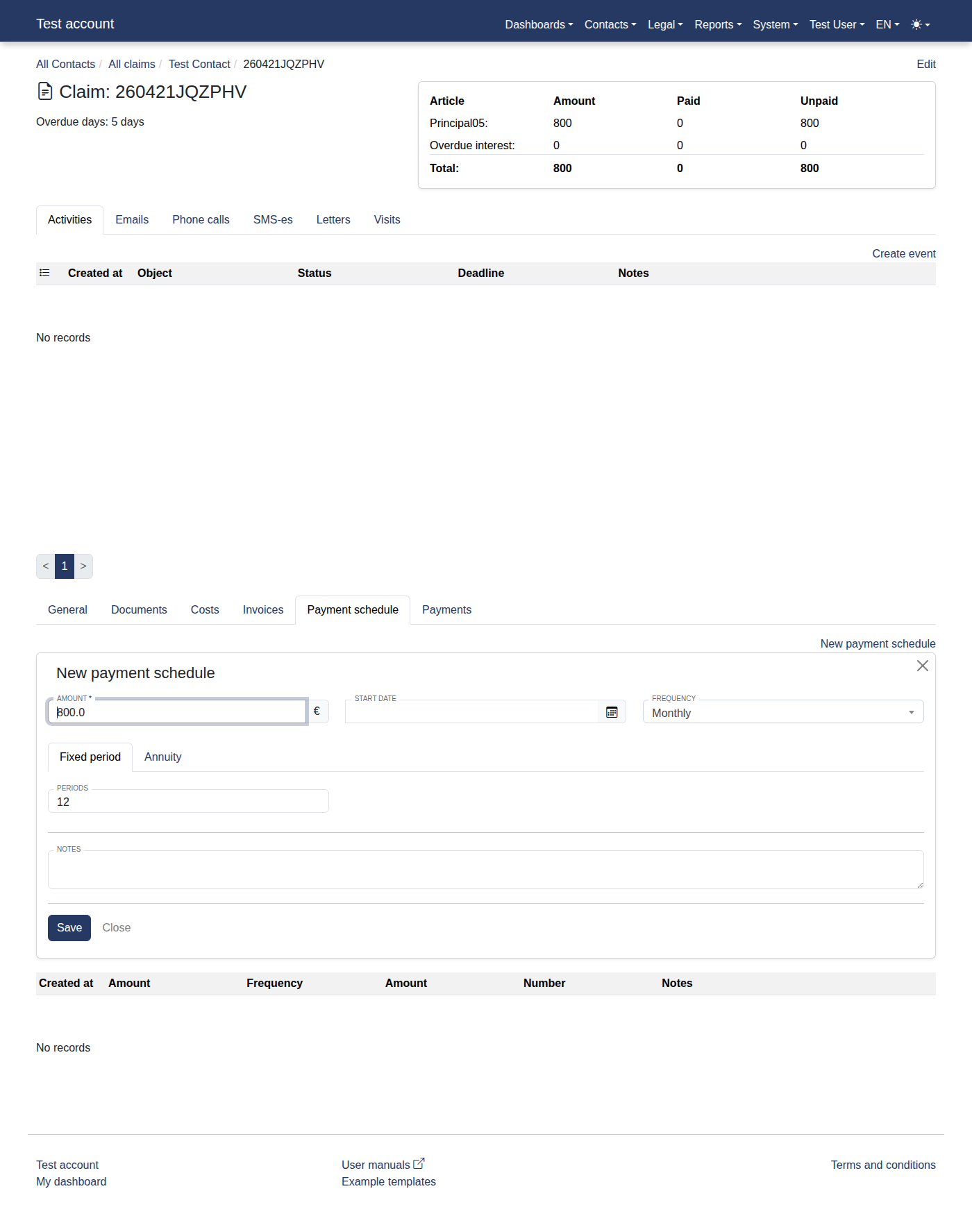 How to add a new payment schedule? 18
