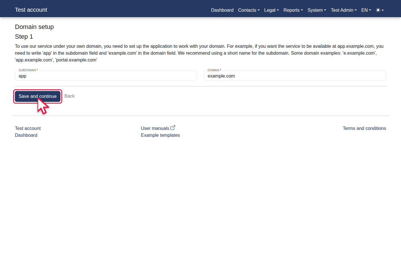 How to setup own domain? — 8